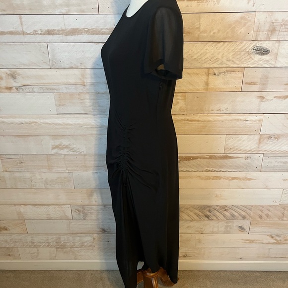 All Saints size 6 Ariya illusion midi dress in black - Picture 5 of 11